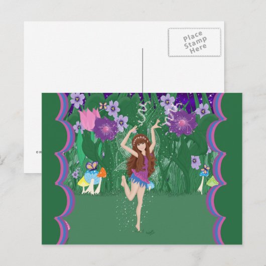 Jen het Briefkaart voor dansende ventilator (Voorkant / Achterkant)