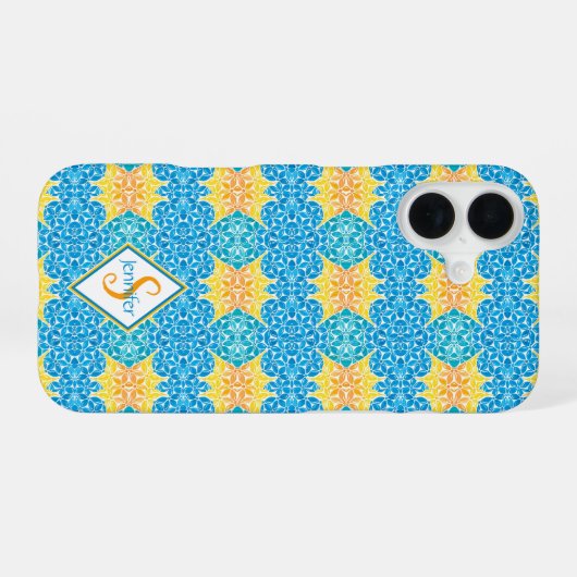 Jen Mosaic IPhone Case iPhone 16 Hoesje (Achterkant horizontaal)