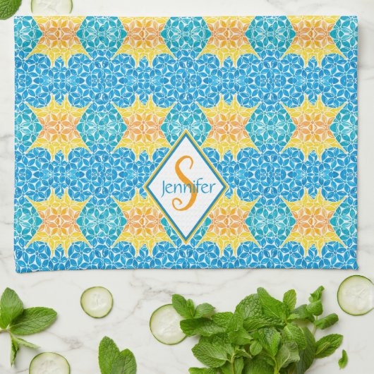 Jen Mosaic Kitchen Towel Theedoek (Gevouwen)