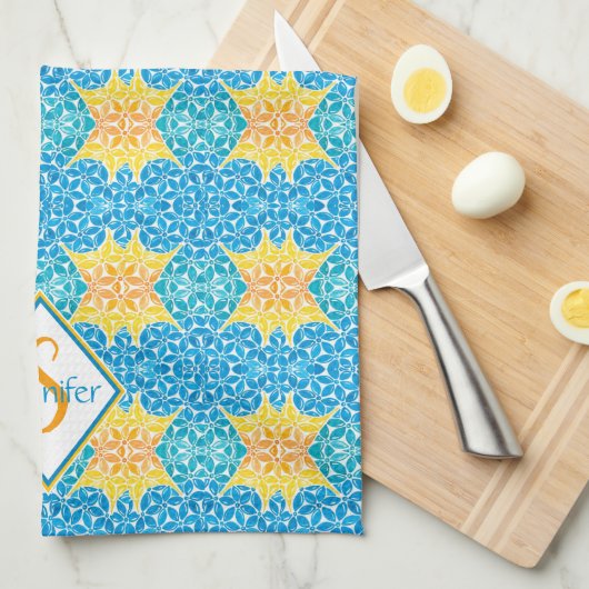 Jen Mosaic Kitchen Towel Theedoek (Quarter Fold)