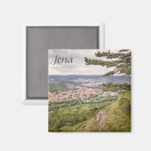Jena uitzicht foto magneet (Voorkant / Achterkant)