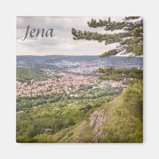 Jena uitzicht foto magneet (Voorkant)