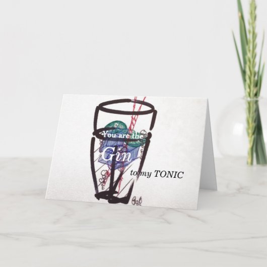 Jenever en de Tonische Kaart van de Verjaardag (Voorkant)