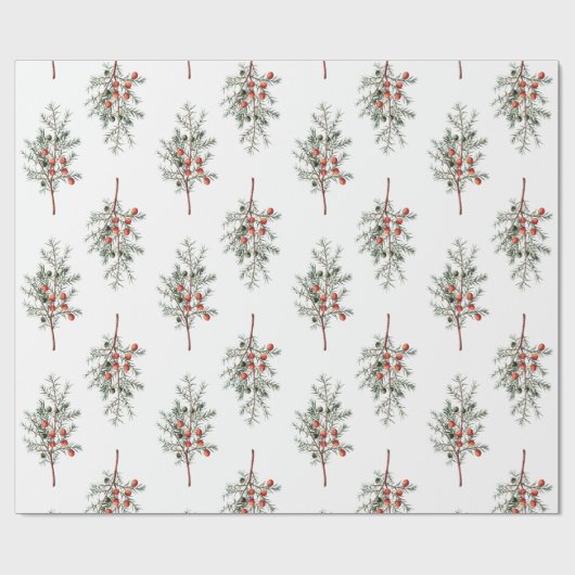 jeneverbespatroon cadeaupapier (Vlak)