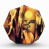 Jeneverbomen op kliffen fotoblokken (Voorkant)