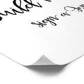 Jenga Piece Gastboek Handtekening | Calligrafie Poster (Hoek)