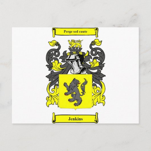 Jenkins (Engels) Wapenstaart Briefkaart (Voorkant)