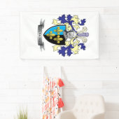 Jenkins Family Crest Coat of Arms Spandoek (Insitu)