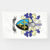 Jenkins Family Crest Coat of Arms Spandoek (Horizontaal)