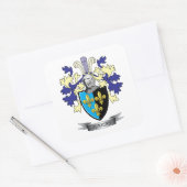 Jenkins Family Crest Coat of Arms Vierkante Sticker (Envelop)