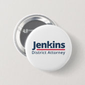 Jenkins for District Attorney Ronde Button 5,7 Cm (Voorkant /achterkant)