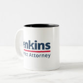 Jenkins for District Attorney Tweekleurige Koffiemok (Voorkant links)