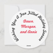 Jenkins' Kerstmis Elf - Cute Kitten met kerstmis Feestdagenkaart (Achterkant)