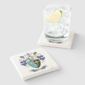 Jenkins Wapenmunt Stenen Onderzetter (Zijkant)