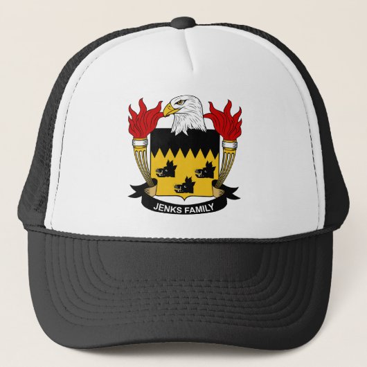 Jenks Family Crest Trucker Pet (Voorkant)