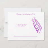 Jenna Alli Pink Torah Bat Mitzvah Uitnodiging RSVP (Voorkant)