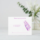 Jenna Alli Pink Torah Bat Mitzvah Uitnodiging RSVP (Staand voorkant)