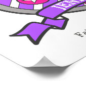 Jenna douanenaam met roze paarse letter J Poster (Hoek)