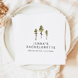 JENNA Pine Tree Camp Mountain Bachelorette Servet<br><div class="desc">De Jenna vrijgezelle collectie prachtige rustieke waterverf pijnbomen en een rustieke lettercombinatie. Dit collectie is ideaal voor een wandel-,  camping- of bergvrijgezellenuitje.</div>