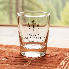 JENNA Pine Tree Camp Mountain Bachelorette Shot Glas