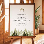 JENNA Pine Tree Mountain Bossen Camp Bachelorette Poster<br><div class="desc">De Jenna vrijgezelle collectie prachtige rustieke waterverf pijnbomen en een rustieke lettercombinatie. Dit collectie is ideaal voor een wandel-,  camping- of bergvrijgezellenuitje.</div>