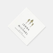 JENNA Pine Tree Mountain In de Bossen Bruiloft Servet (Hoek)