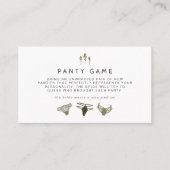 JENNA Rustic Pine Bachelorette Panty Game Plaatskaartje (Voorkant)