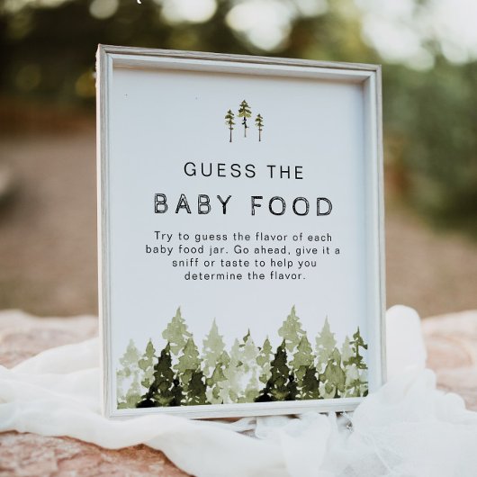 JENNA Rustic Pine raadt het Baby Baby shower Poster