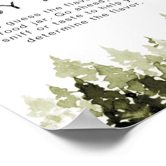 JENNA Rustic Pine raadt het Baby Baby shower Poster (Hoek)