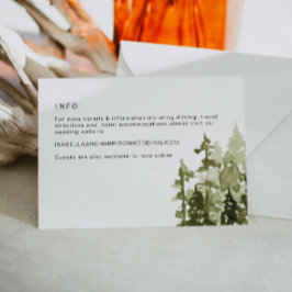 JENNA Rustic Pine Tree Wedding Details Kaart