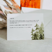 JENNA Rustic Pine Tree Wedding Details Kaart