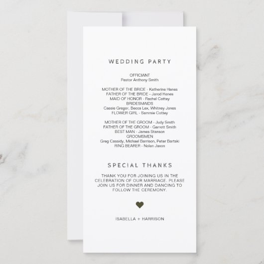 JENNA Rustic Watercolor Dennengehakt Huwelijksprog Bedankkaart (Achterkant)