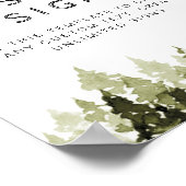 JENNA Rustic Waterverf Pine Aangepast bewerkbaar t Poster (Hoek)