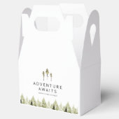 JENNA Rustic Waterverf Pine Tree Baby shower Bedankdoosjes (Geopend)