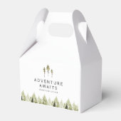 JENNA Rustic Waterverf Pine Tree Baby shower Bedankdoosjes (Voorkant Zijde)