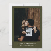 JENNA Rustic Waterverf Pine Tree Baby shower Kaart (Achterkant)