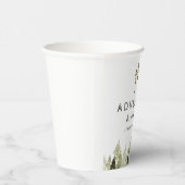 JENNA Rustic Waterverf Pine Tree Baby shower Papieren Bekers (Rechts)