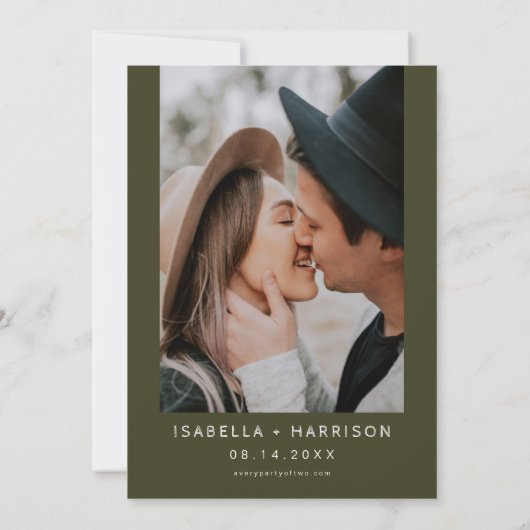 JENNA Rustic Waterverf Pine Tree Boho Wedding Kaart (Achterkant)