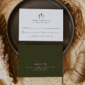 JENNA Rustic Waterverf Pine Tree RSVP-kaart Kaart