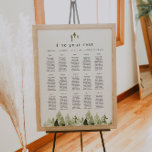 JENNA Rustic Waterverf Pine Tree Seating Chart Poster<br><div class="desc">Dit zitplaatskaartje is voorzien van rotte waterverven en een bohemen handgeschreven lettertype. Dit diagram bevat 15 tabellen van 11 voor in totaal 165 gasten. Pas verder aan door de grootte te veranderen en extra lijsten toe te voegen zoals nodig.</div>