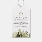JENNA Rustic Waterverf Pine Tree-tag Cadeaulabel (Voorkant)