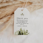 JENNA Rustic Waterverf Pine Tree-tag Cadeaulabel<br><div class="desc">Dit label met een gave gunst is voorzien van roestrijke waterverf dennenbomen en bohemen handgeschreven lettertype. Bewerk eenvoudig alle formuleringen om tegemoet te komen aan de behoeften van uw baby shower,  vrijgezellenfeest,  bruiloft,  repetitief diner of andere evenementen.</div>