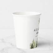 JENNA Rustic Waterverf Pine Tree Vrijgezellenfeest Papieren Bekers (Rechts)