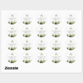 JENNA Rustic Waterverf Pine Tree Vrijgezellenfeest Ronde Sticker (Vel)
