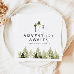 JENNA Rustic Waterverf Pine Tree Vrijgezellenfeest Servet<br><div class="desc">Het Jenna Vrijgezellenfeest Collectie beschikt over prachtige waterverf pijnbomen en een rustieke font combinatie. Dit collectie is ideaal voor uw avontuurlijke evenement in de bergen.</div>