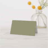 JENNA Rustic Waterverf Pines Tented Place Card Plaatskaartje (Achterkant)