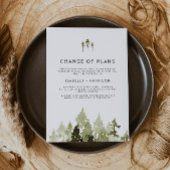 JENNA Rustic Waterverf Wedding Change of Planans i Kaart