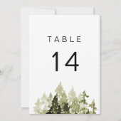 JENNA Rustieke Waterverf Dennenboom Tafelnummers (Achterkant)