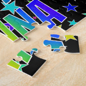 "JENNA" Voornaam, geun "HAPPY BIRTHDAY" Legpuzzel (Zijkant)