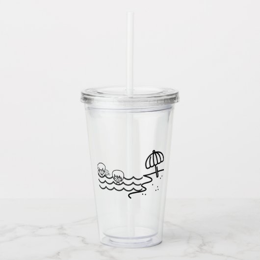 Jenna's Happy Place Acryl Drinkbeker (Voorkant)